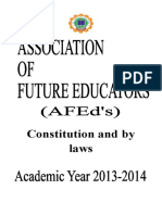 Constitution and bylaws of the Association of Future Educators