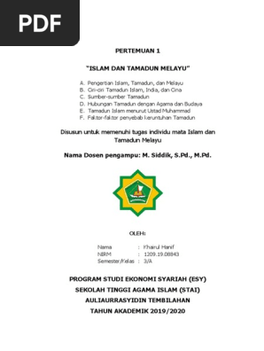 P1 Khairul Hanif Islam Dan Tamadun Melayu Pdf Pdf