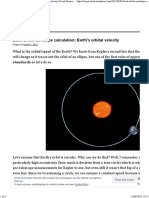 Back-Of-The-Envelope Calculation Earth's Orbital Velocity