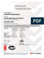 Certificate of Registration: COOPER Notification