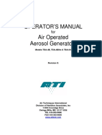 Operator'S Manual Air Operated Aerosol Generators: Models TDA-4B, TDA-4Blite & TDA-6C