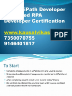 Tips: Uipath Developer Advanced Rpa Developer Certification