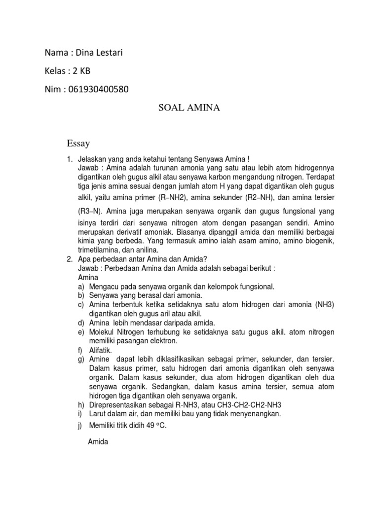 Soal Sp Dina Lestari Amina