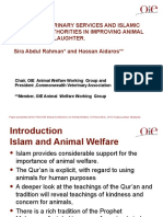 Role of Veterinary Services and Islamic Religious Authorities in Improving Animal Welfare at Slaughter