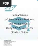 Fundamentals of Accountancy, Business and Management 1 Using SAP Business One (Student Guide)