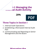 Section I: Managing The Internal Audit Activity