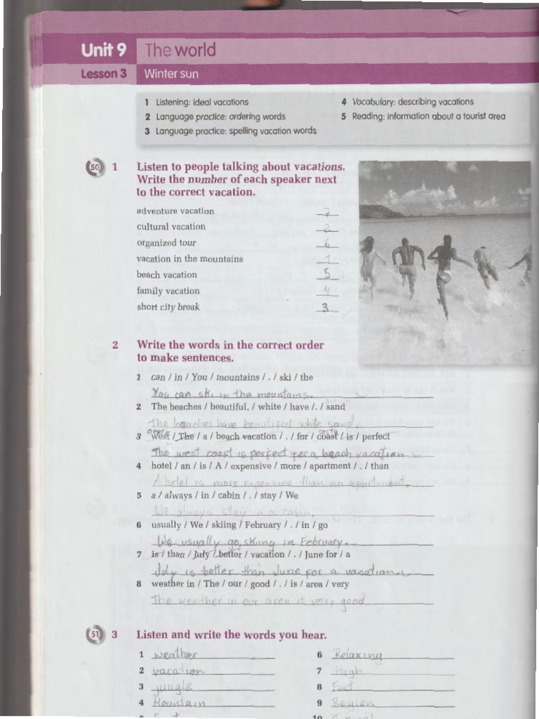 Unit 9 Lesson 3 Pdf Tourism Leisure