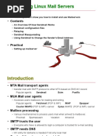 Configuring Linux Mail Servers: - Objectives - Contents