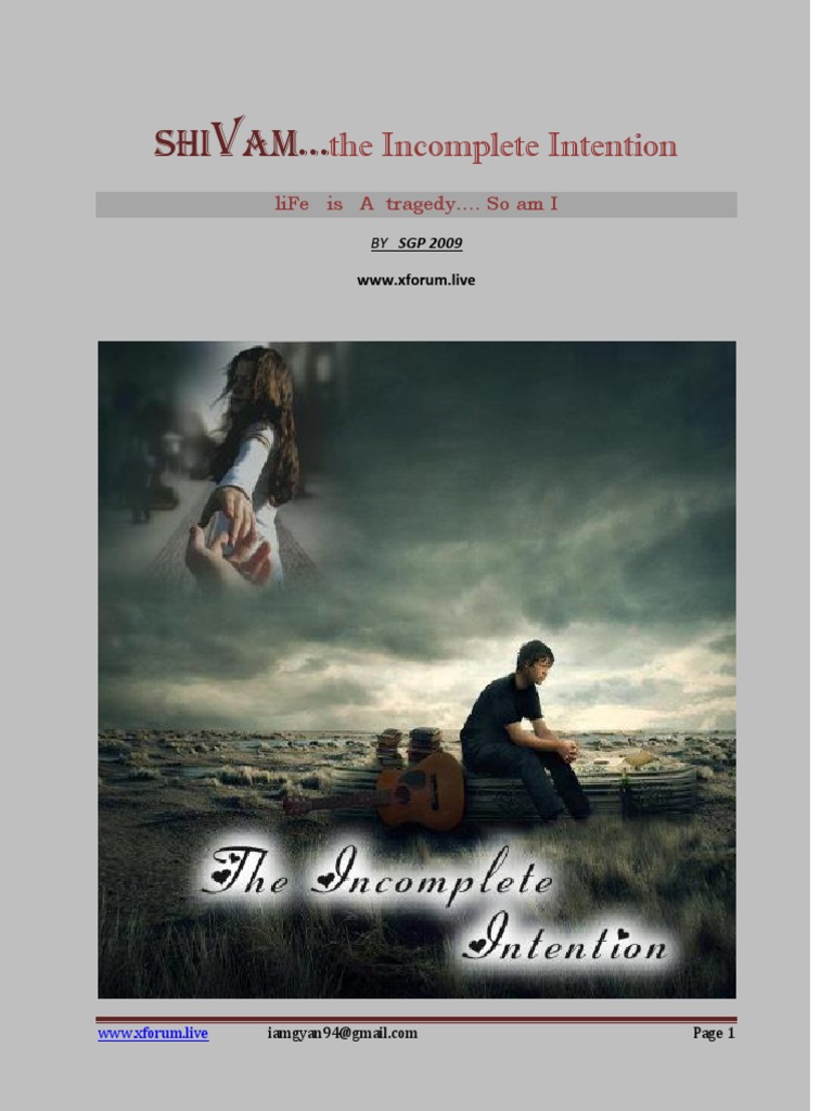 Hindi Novel Shivam 1 The Incomplete Intention By Sgp 2009 Xforum Live