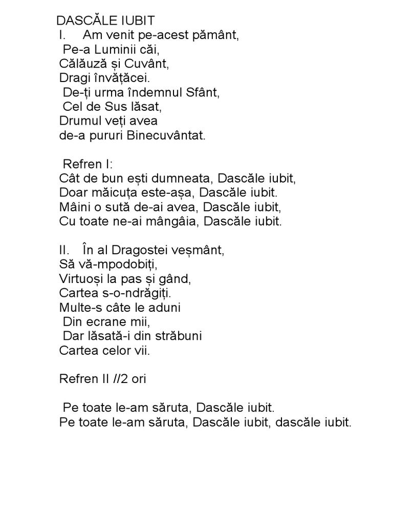 Dascăle Iubit | PDF