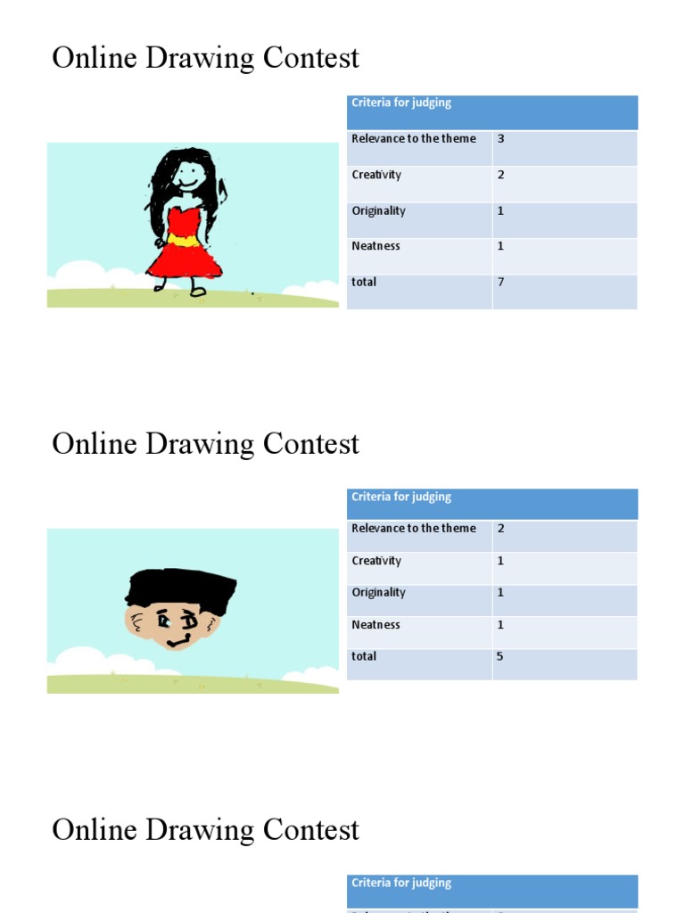 Online Drawing Contest Criteria For Judging PDF