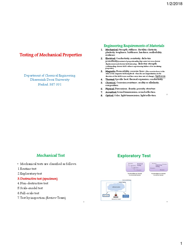 3 - CEM - Testing of Mechanical Properties PDF | PDF | Deformation ...