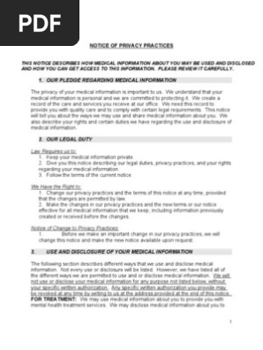 Notice of Privacy Practices