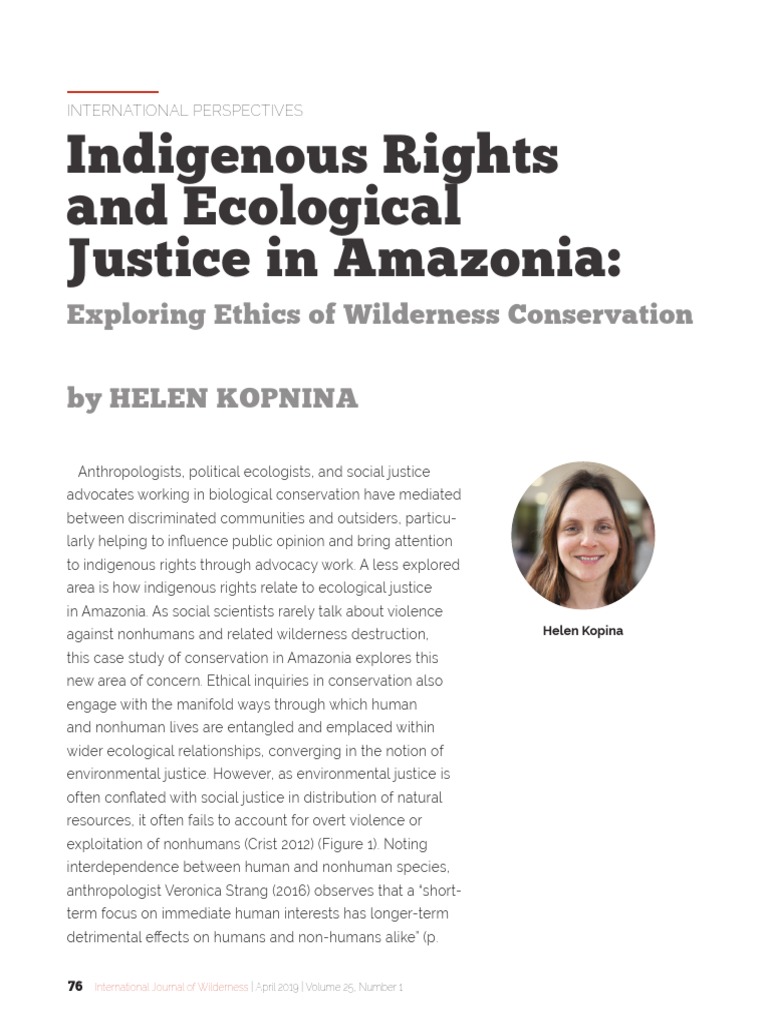 Indigenous Rights And Private Land Conservation Full Transcription – SHTI