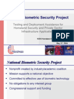 National Biometric Security Project Testing and Deployment Assistance