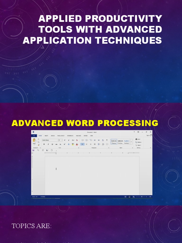 Advanced Productivity Tools Guide | PDF
