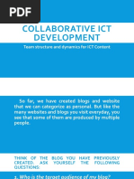 Collaborative Ict Development: Team Structure and Dynamics For ICT Content