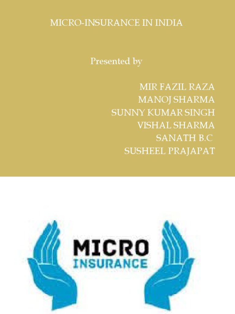MicroInsurance in India An Overview PDF Insurance Life Insurance