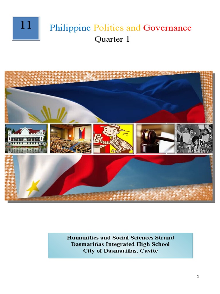 MODULE 1 QUARTER 1 - Philippine Politics and Governance - Mirador | PDF ...