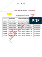 Home Work: 1-Divide The Network Into Subnets Solution