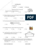 Mathematics: Class Vi (Mathematics) Sample Paper