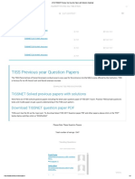 (PDF) TISSNET Previous Year Question Papers With Solutions Download