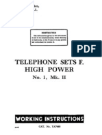 Telephone Set F H.P. No 1 MK II - Working Istructions (1944)