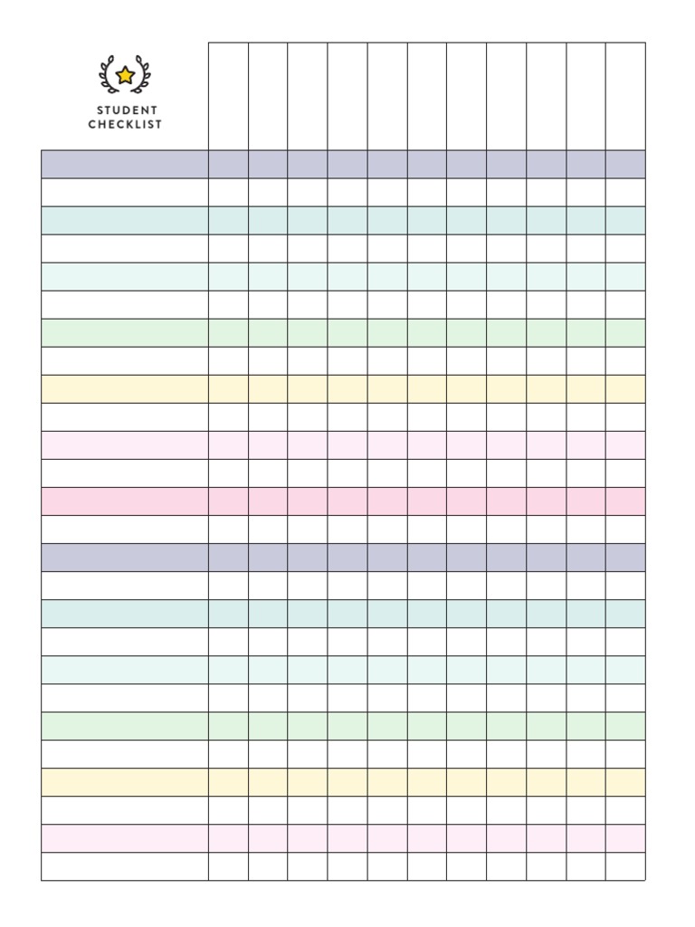 Simplified StudentChecklist PDF | PDF