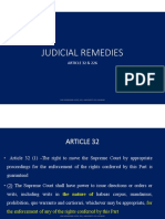 Judicial Remedies: ARTICLE 32 & 226