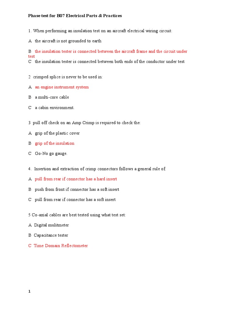 Assessing Knowledge of Electrical Testing Procedures and Best Practices