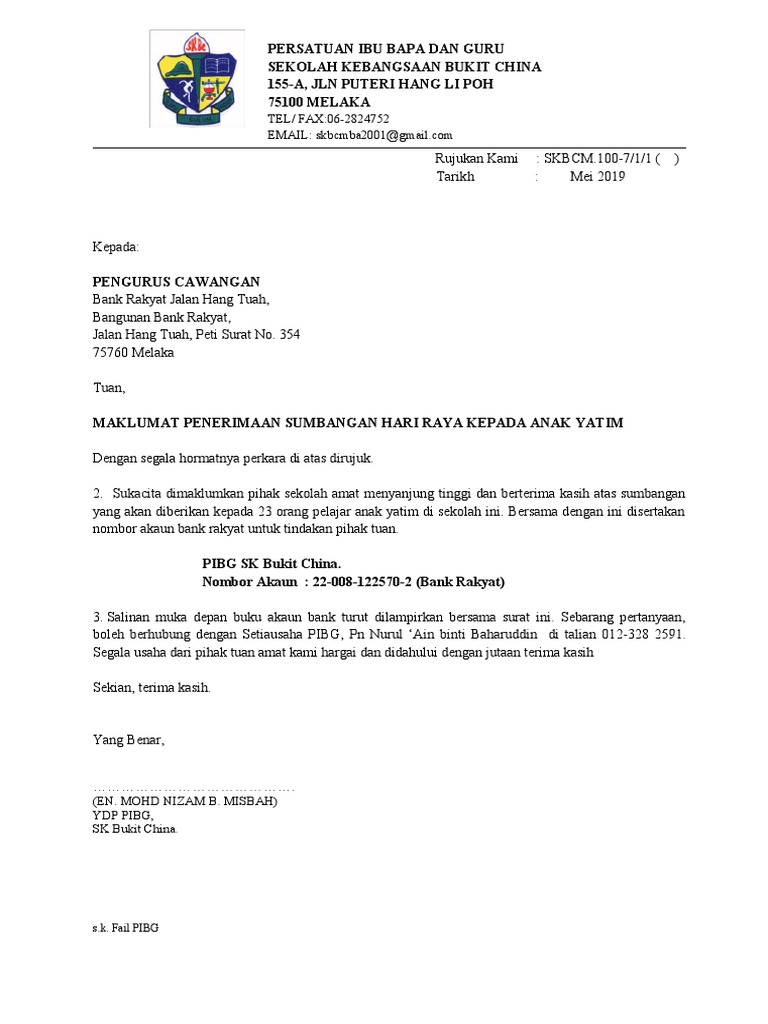 Surat Anak Yatim Bank Rakyat Pdf