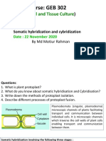 Course: GEB 302: Plant Cell and Tissue Culture