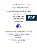 Department of Management Studies: Geethanjali College of Engineering & Technology