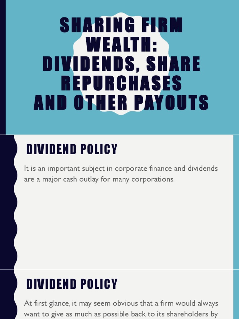 Understanding Dividend Policy Dynamics | PDF | Dividend | Stocks