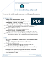 Brief Guide To Constructing A Speech: - Include A Clear Attention-Getting Device