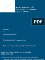 Paradigme Și Modele În Epistemologia Consilierii Educaționale