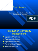 Fixed Assets: Management of Equipment at The University of Virginia