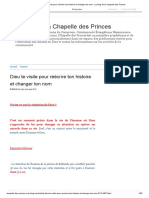 DDieu Te Visite Pour Réécrire Ton Histoire Et Changer Ton Nom - Le Blog de La Chapelle Des Princes