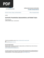 Symmetric Presentations Representations and Related Topics