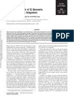 Controlled Growth of Si Nanowire Arrays For Device Integration PDF