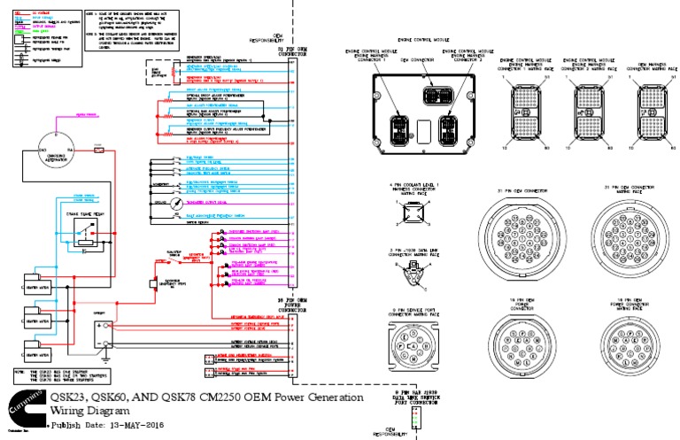 QSK23, QSK60, AND QSK78 CM2250 OEM Power Generation Wiring Diagram | PDF