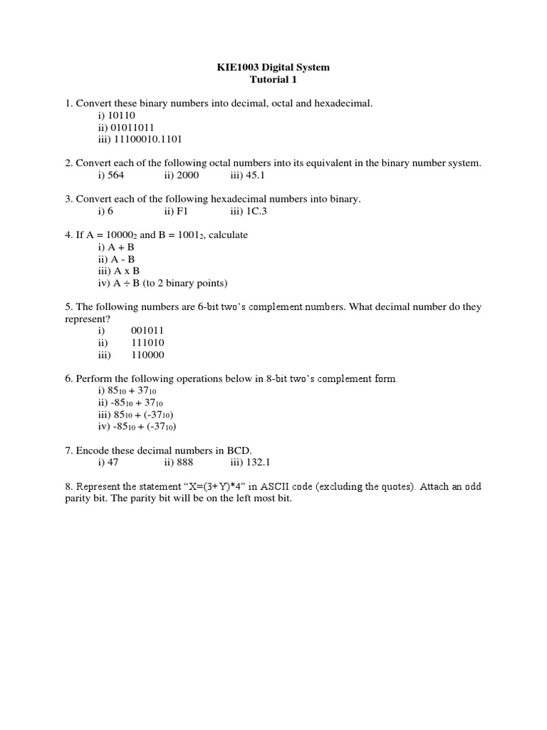 Digital System Conversion and Operations Guide | PDF | Computers