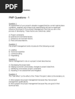 PMBOK 6th Edition Questions 1