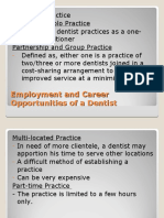 Employment and Career Opportunities of A Dentist