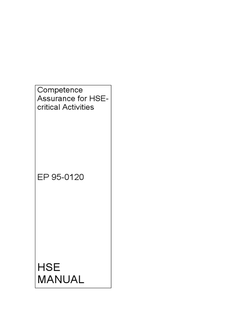 HSE Competence Assurance Guidelines | PDF | Competence (Human Resources ...