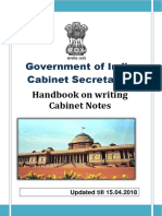 Handbook On Cabinet Notes