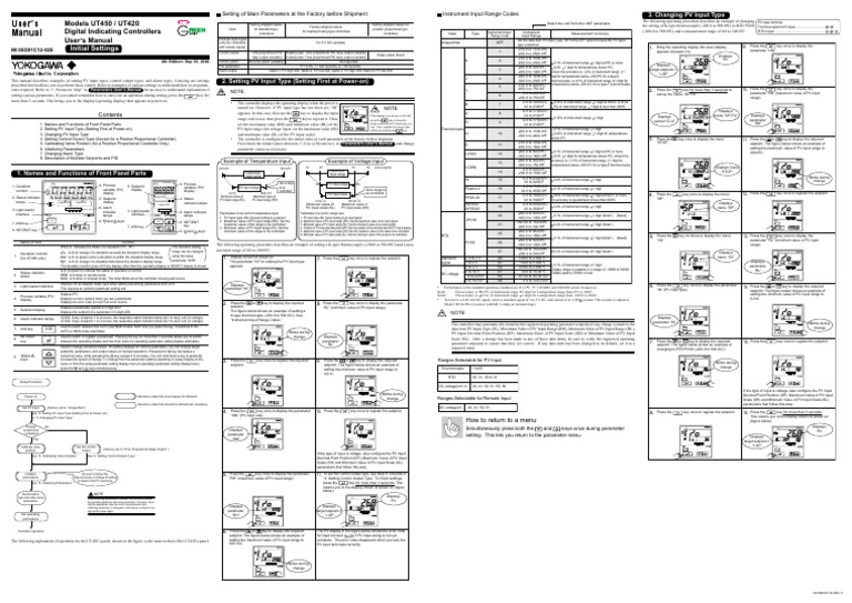 User's Manual: Initial Settings | PDF | Control Theory | Parameter ...