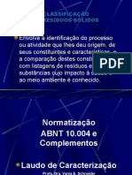 Apresentação NBR 10004 Classificação de Resíduo PDF