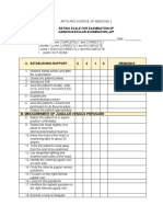 3 2 1 0 Remarks: Rating Scale For Examination of Cardiovascular Examination-Jvp