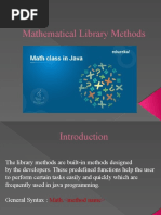 Mathematical Library Methods